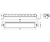 Esquema das Dimensões da Barra LED Osram LEDriving® LIGHTBAR FX500-CB
