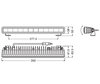 Esquema das Dimensões da Barra LED Osram LEDriving® LIGHTBAR SX300-CB