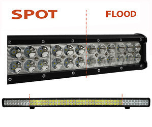 Barra LED CREE Fila Dupla 288W 20200 Lumens para 4X4 - Camião - Trator Spot VS Flood