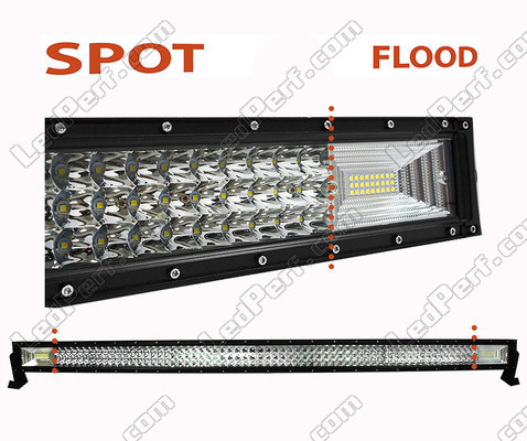 Barra LED Curva Combo 300W 24000 Lumens 1277 mm Spot VS Flood