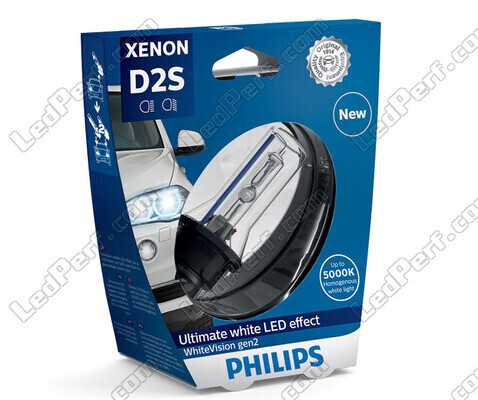 Lâmpada Xénon D2S Philips WhiteVision Gen2 +120% 5000K - 85122WHV2S1
