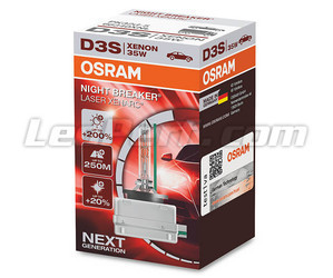 Lâmpada Xénon D3S Osram Xenarc Night Breaker Laser +200% - 66340XNL no seu Embalagem
