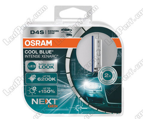 Par de Lâmpadas D4S Xenon Osram Xenarc Cool Blue Intense NEXT GEN 6200K em sua embalagem - 66440CBN-HCB