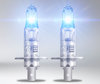 Lâmpadas halógenas H1 Osram Cool Blue Intense NEXT GEN produzindo iluminação com efeito LED