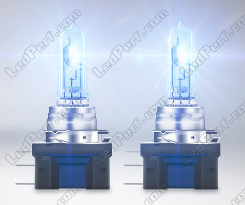 Lâmpadas halógenas H15 Osram Cool Blue Intense NEXT GEN produzindo iluminação com efeito LED