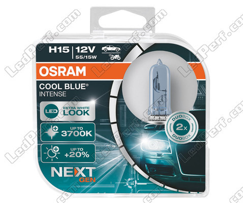 Par de lâmpadas Osram H15 Cool blue Intense Next Gen LED 3700K