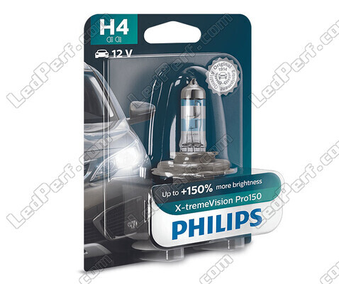 1x Lâmpada H4 Philips X-tremeVision PRO150 60/55W 12V - 12342XVPB1