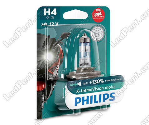 Lâmpada H4 Philips X-tremeVision Moto +130% 60/55W - 12342XV+BW