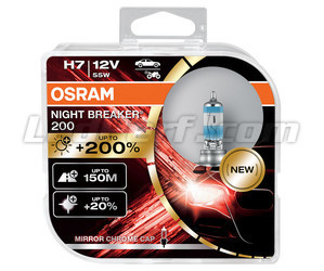 Lâmpadas H7 OSRAM Night Breaker® 200 - 64210NB200-HCB -Duo Box