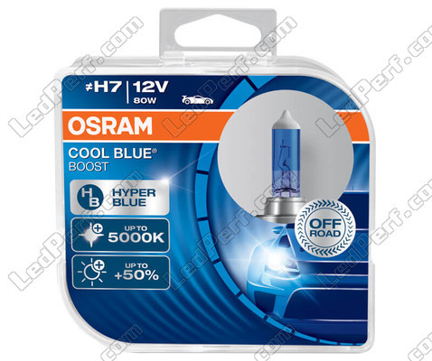 Lâmpadas H7 Osram Cool Blue Boost 5000K efeito xénon ref: 62210CBB-HCB em embalagem de 2 lâmpadas