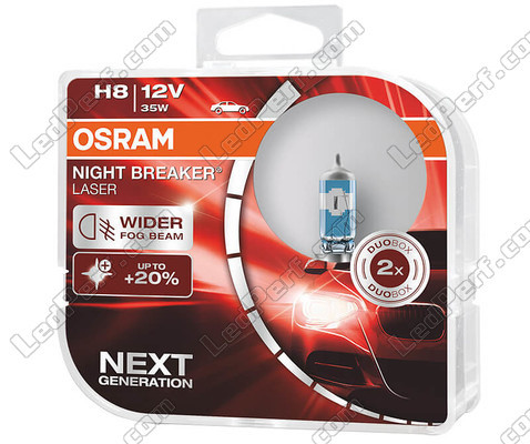 Pack de 2 Lâmpadas H8 Osram Night Breaker Laser +150% - 64212NL-HCB