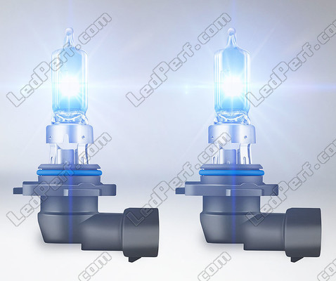 Lâmpadas halógenas HB3 Osram Cool Blue Intense NEXT GEN produzindo iluminação com efeito LED