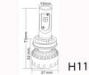 Mini LED H11 LED alta potência Tuning
