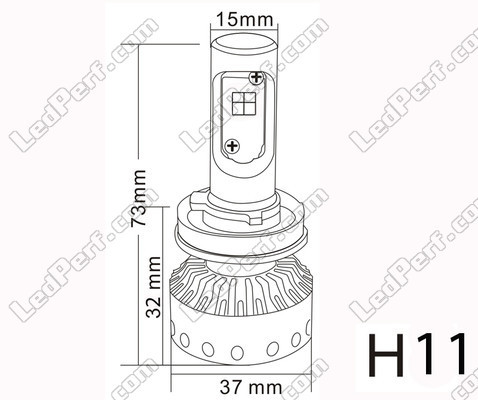 Mini Lâmpada LED H11 Tuning