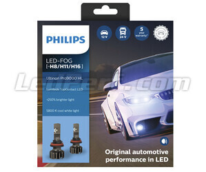 Kit de lâmpadas H16 LED PHILIPS Ultinon Pro9000 +250% 5800K - 11366U90CWX2