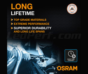 Vida útil das Lâmpadas LED H7 Osram LEDriving® XTR 6000K - 64210DWXTR