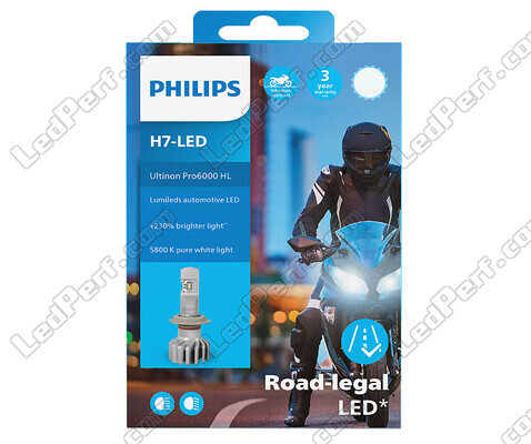 Embalagem da Lâmpada de moto H7 LED Philips ULTINON Pro6000 homologada - 11972U6000X1