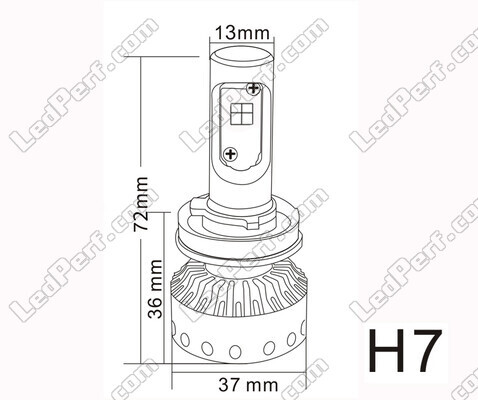 Mini LED H7 LED alta potência Tuning