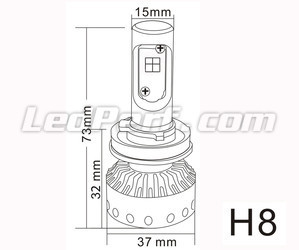 Mini LED H8 LED alta potência Tuning