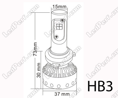 Mini Lâmpada LED HB3 Tuning