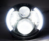 Ótica moto Full LED Preta para farol redondo 7 polegadas - Tipo 4 Iluminação Branco puro