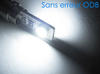 Lâmpada LED BAX9S H6W Anti-erro OBD branco Efeito xénon