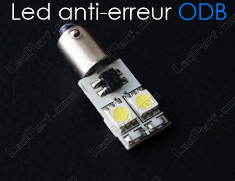 Lâmpada LED BA9XS H6W Anti-erro OBD branco Efeito xénon - Quad