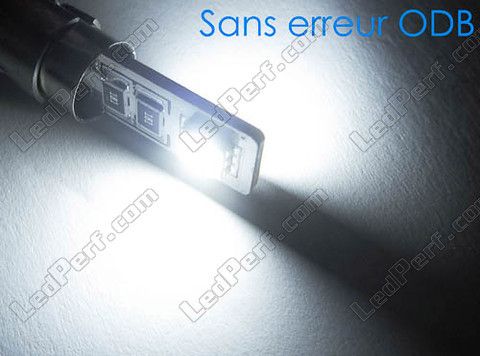 Lâmpada LED BAX9S H6W Anti-erro OBD branco Efeito xénon