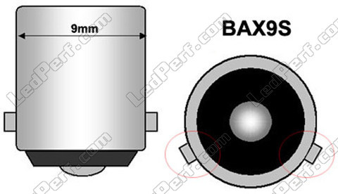 Lâmpada LED BAX9S H6W Efficacity branco Efeito xénon