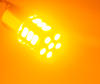 Lâmpada LED pisca RY10W BAU15S com 21 LEDs laranjas