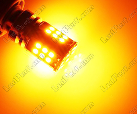 Lâmpada LED Laranja PY21W LEDs R5W PY21W P21 5W P21W LEDs Laranja Casquilho BAU15S BA15S