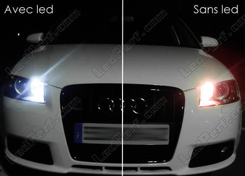 Luzes de presença (mínimos) LEDs (branco xénon) W5W T10 - Audi A3 8P