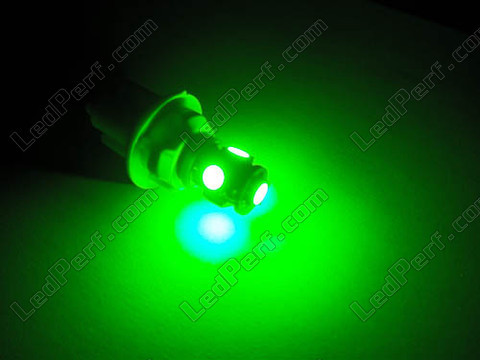 Lâmpada LED T10 W5W Xtrem Verde Efeito xénon