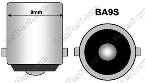 Lâmpada LED BA9S T4W Anti-erro OBD branco Efeito xénon