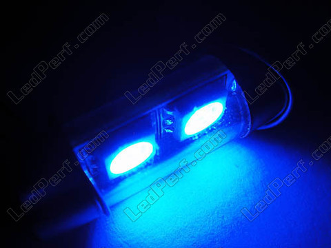 LED Festoon Luz de Teto, Bagageira, porta-luvas, chapa de matrícula azul 31mm - C3W