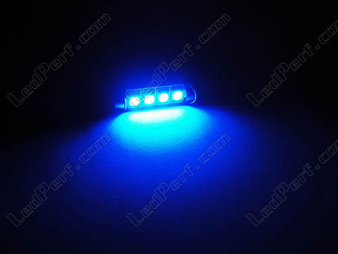 LED festoon Luz de Teto, Bagageira, porta-luvas, chapa de matrícula azul 42mm - C10W