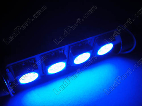LED festoon Luz de Teto, Bagageira, porta-luvas, chapa de matrícula azul 42mm - C10W