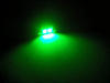 LED Festoon Luz de Teto, Bagageira, porta-luvas, chapa de matrícula verde 31mm - C3W
