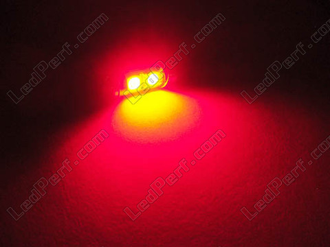 LED Festoon Luz de Teto, Bagageira, porta-luvas, chapa de matrícula vermelho 31mm - C3W