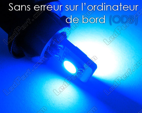 Lâmpada LED T10 W5W sem erro Odb - Anti-erro - Dual OBD Azul