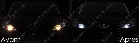 LED luzes de presença (mínimos) - Luzes de circulação diurna Peugeot 308 Rcz