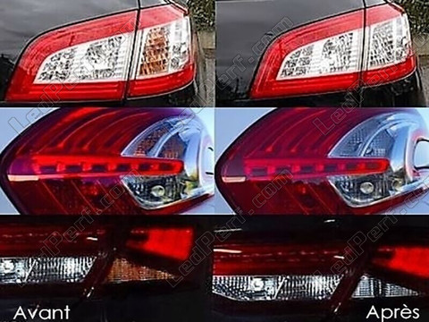 LED Piscas traseiros Audi A1 II antes e depois