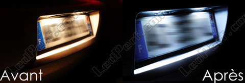 LED Chapa de matrícula Audi A8 D4 antes e depois