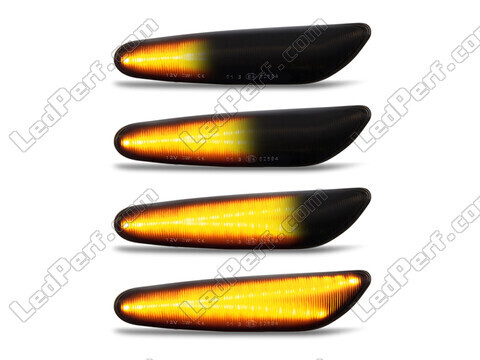 Iluminação dos piscas laterais dinâmicos pretos LED para BMW Serie 1 (E81 E82 E87 E88)
