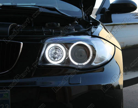 LEDs brancos xénon para Angel eyes H8 BMW Série 1 fase 2 6000K - MTEC V3.0