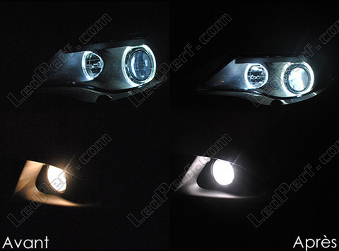 LED Faróis de nevoeiro BMW Serie 6 (E63 E64) antes e depois