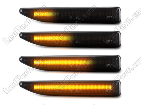 Iluminação dos piscas laterais dinâmicos pretos LED para BMW Serie 7 (E65 E66)