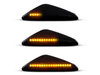 Iluminação dos piscas laterais dinâmicos pretos LED para BMW X3 (F25)