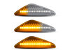 Iluminação dos piscas laterais sequenciais transparentes LED para BMW X3 (F25)