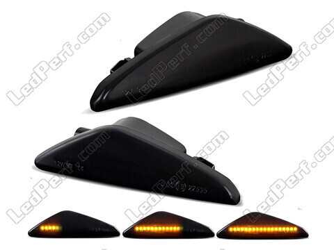 Piscas laterais dinâmicos LED para BMW X3 (F25) - Versão preta fumada